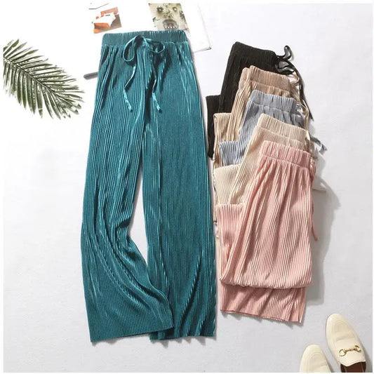 Pantalon Plissé Ultra Léger – Élégance & Confort